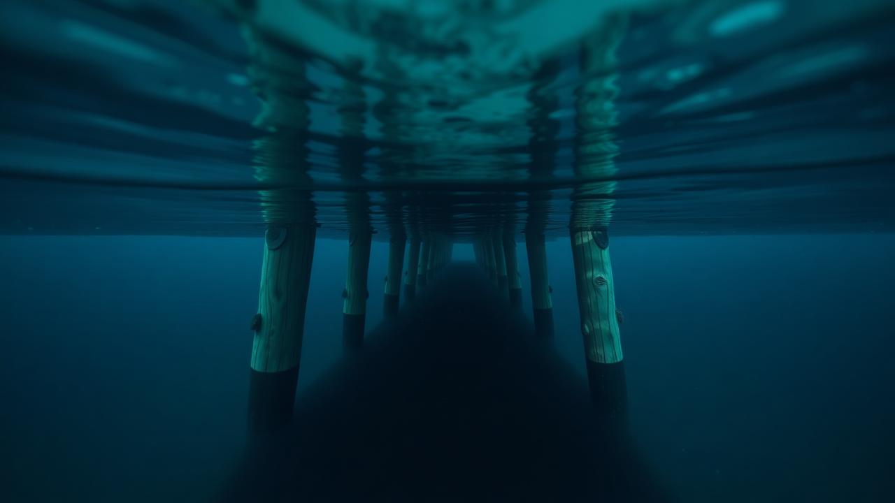 Preview: underwater view beneath a Muskoka dock